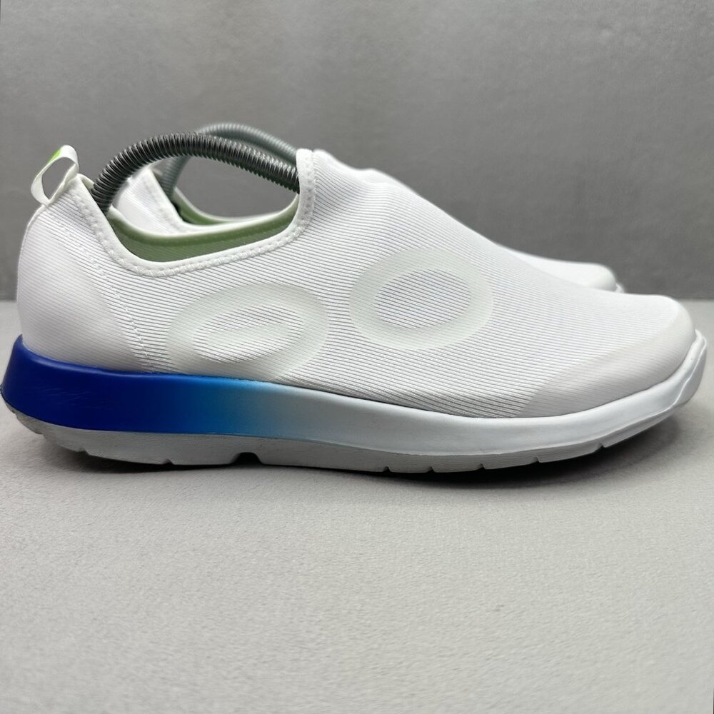 OOFOS OOmg Sport Mens Size 10.5 Shoes White‎ Recovery Comfort Support Slip-On